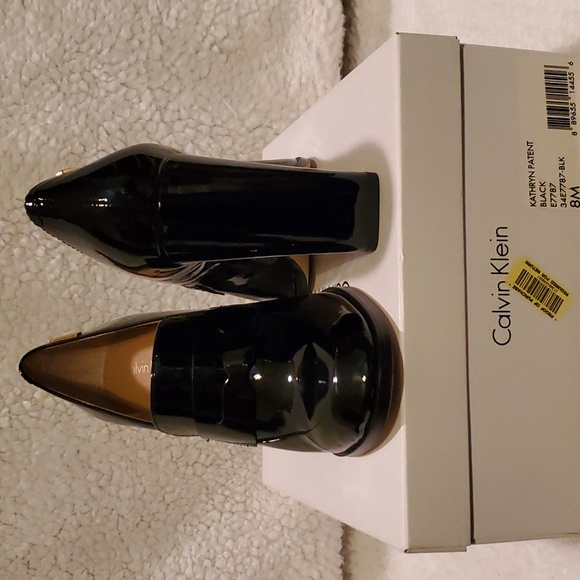 Calvin Klein Glossy Black Heels - Picture 11 of 12